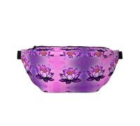 FashionablePurple Lotus - Riñonera para correr, ligera y cómoda, adecuada para viajes, compras, ciclismo y fitness