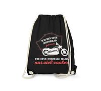 Fashionalarm Bolsa de deporte - Ich Bin eine Motorrad fahrende Mama | Fun Rucksack als Geburtstag Geschenk Idea para motoristas, Negro , Talla única para todos