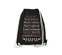 Fashionalarm Bolsa de deporte - Ich Bin eine sorgende und liebende Mama | Fun Rucksack mit Spruch als Geburtstag Geschenk Idee Muttertag Eigenschaften, Negro , talla única, Rucksack