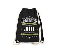 Fashionalarm Bolsa de deporte - Legenden werden im Juliboren | Fun Rucksack mit coolem Spruch als Geburtstag Geschenk Idee für Herren, Negro , talla única, Único