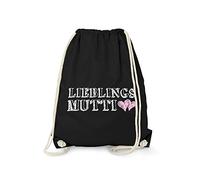 Fashionalarm Bolsa de deporte - Lieblingsmutti | Fun Rucksack con diseño como idea de regalo de cumpleaños & para el Día de la Madre para dar las gracias a mamá mamá mamá mami, Negro , talla única,