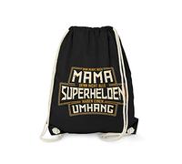 Fashionalarm Bolsa de deporte - Mamá - No todos los superhéroes tienen una capa | Divertida mochila con texto divertido regalo idea de cumpleaños Día de la Madre, Negro , talla única