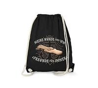 Fashionalarm Bolsa de deporte - Meine Hunde und Ich - Freunde für immer | Fun Rucksack mit Anker Motiv & Spruch als Geschenk Idee Herrchen Frauchen, Negro , talla única, Único