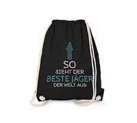 Fashionalarm Bolsa de deporte - So sieht der Beste Jäger der Welt aus | Fun Rucksack mit Spruch als Geschenk Idee für Job Beruff Hobby Freizeit Jagd, Negro , talla única, Único