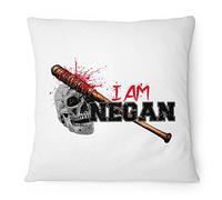 Fashionalarm Cojín I Am Negan - 40 x 40 cm con relleno | Idea de regalo para los fans de la serie T-W-D | Dead Walking Lucille Saviors bate de béisbol, color: blanco
