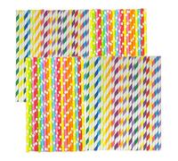 FashionCha 100 X Conos, Papel, Paja Rayada, Accesorios para