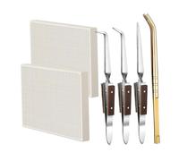 FashionCha 2 Piezas Bloque de Soldadura Panel Cerámico Panal Herramientas Metálicas Pinzas para Soldar Adecuado para Joyería Bricolaje Y Restauración de Metales, 6 piezas