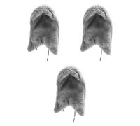 FashionCha 3 Piezas Manta para Loros Nido Cálido Almohadilla Esquinera Jaula de Pájaros Funda Refugio Peluche Colgante Apta para Cacatúas Periquitos Mirlos, Gris