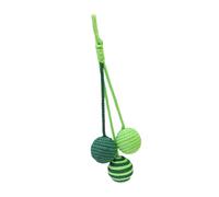 FashionCha 3 Piezas Pelota de Sisal para Gatos Juguete Colgante con Pelota de Cuerda Y Rascador Ligero Y Duradero para Estimular El Adecuado para Dueño, Verde