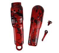 FashionCha 4 Piezas Carcasa Modificada para Cortadoras de Cabello Kit de Repuesto con Concha Frontal Trasera Cubierta Intercambiable Ensamblable Adecuada para Ba, Rojo