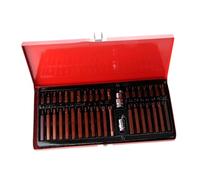 FashionCha 40 Piezas Hexágono Punta Adaptador Acero Aleado Maletín Incluido Auto Reparación Mecánica Taller Hogar, Rojo