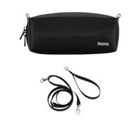 FashionCha Bolsa de almacenamiento para cortadora de pelo, bolsa de almacenamiento para herramientas de aseo, múltiples compartimentos, tela Oxford con correa de, Negro