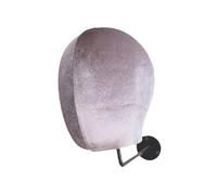 FashionCha Cabeza de Maniquí Modelo de Busto Soporte Expositor Porta Pelucas de Tela con Superficie Lisa para Proteger Accesorios Adecuado para Tiendas Y Uso Do, Gancho Negro