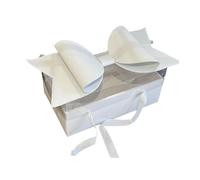 FashionCha Caja de Valentín con Tapa Transparente de Pvc Diseño Delicado Y Resistente para Almacenar Regalos O Envolver Pasteles Apropiada para Ocasio, Blanco, tal como se describe
