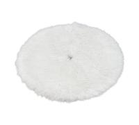 FashionCha Christmas Tree Skirt Redonda Tapete Base Cubre de Navidad Decoración Rústica Material Felpa Suave Adecuada para Salones Oficinas Fiestas Navideñ, Blanco Diámetro 55cm, Individual