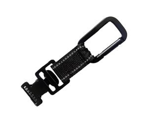 FashionCha Clip para guantes de trabajo, clip para manoplas, accesorio multifuncional, correa de nailon, soporte para guantes de golf, Gancho Simple Negro