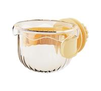 FashionCha Comedero para Pájaros Bebedero Colgante Dispensador para Jaula Y Recipiente para Alimento Extraíble Fácil de Limpiar Adecuado para Guacamayos Y Periqu, Amarillo