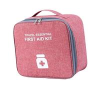 FashionCha Contenedor de Medicamentos Portátil, Botiquín para El Hogar, Kit de Emergencia Vacío, Wine Red and L