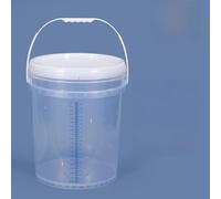 FashionCha Contenedor plástico Transparente con Escala y Tapa sellada, 25L Transparente