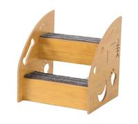 FashionCha Dog Stairs Escalera para Mascotas de Madera Rampa Cómoda Antideslizante Portátil Resistente Decorativo Adecuado para Gatos Perros Mayores Sala Sofá, 2 Pasos