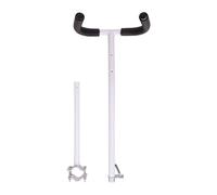 FashionCha Empuñadura Universal para Manillar Extensible Barra de Empuje Ajustable y Desmontable Apoyabrazos de Hierro con Esponja Suave Accesorio Portátil para, Blanco