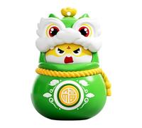 FashionCha Face Changing Tumbler Wobble Doll Muñeco Infantil de Ópera China con León Danzante Balanceo 360 Grados Expresiones Faciales Y Material PP Seguro, Verde
