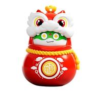 FashionCha Face Changing Tumbler Wobble Doll Muñeco Infantil de Ópera China con León Danzante Balanceo 360 Grados Expresiones Faciales Y Material PP Seguro, Rojo