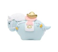 FashionCha Figura de Caballo Miniatura de Resina Estatua Creativa Decorativa Ornamento de Escritorio Estilo Feng Shui Adecuada para Salón Oficina Cumpleaños, Verde, Individual