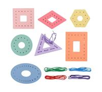 FashionCha Juguete de Madera con Cordones: Elementos Esenciales para El Desarrollo Temprano, El Aprendizaje de La Motricidad Fina.