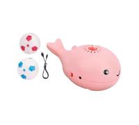 FashionCha Juguete Interactivo de Ballena con Carga USB, Incluye 2 Bolas pequeñas y Medidas de 11 x 6,9 x 5 cm para Juegos en casa, Rosa