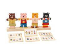 FashionCha Juguete Sensorial de Madera para Apilar Y Clasificar Colores para Niños Y Niñas de 3 años O Más.
