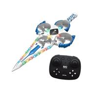 FashionCha Modelo Avión Juguete Upgraded Sword RC Airplane con Comando Remoto y Gestos 360° Flip Material PP Iluminación Nocturna Adecuado, Azul