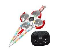 FashionCha Modelo Avión Juguete Upgraded Sword RC Airplane con Comando Remoto y Gestos 360° Flip Material PP Iluminación Nocturna Adecuado, Rojo