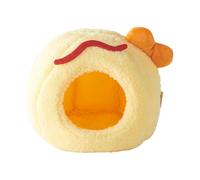 FashionCha Nido Cálido para Pájaros Pequeño Casa Cama Colgante Felpa Esponja Invierno Hamaca Estable Adecuado para Hámster Chinchilla Entorno Doméstico, Amarillo