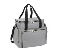 FashionCha Organizador de de Uñas con Estuche de Gran Capacidad para Secador y Caja Portátil de Tela Oxford Diseño Reforzado con Múltiples Bolsillos, Gris