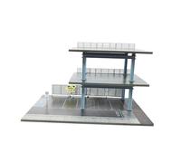 FashionCha Parking Lot Diorama Escenario Miniatura Estacionamiento Escala 1/64 Caja Organizadora Autos Micro Paisaje PVC Montaje Práctico Adecuado para Coleccion, M0085e
