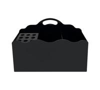 FashionCha Peinado Salón Multi slot Box Box Desk Organizador Caso de cortes de cabello de gran capacidad Soporte de cortes, Negro
