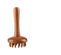 FashionCha Peine de masaje de madera con mango, herramienta para meridianos, peine Gua Sha para el cuidado de tejidos profundos de