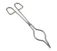 FashionCha Pinzas para, soporte para fundición de grafito, pinzas de acero inoxidable para horno, herramienta para trabajar metales y fundir joyas, 24cm