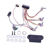 FashionCha Preamp Circuito para Bajo Eléctrico con Kit Completo de EQ Activo de Dos Y Bandas Control Preciso de Volumen Y Potenciómetro de Balance Adecuado, 3 Bandas