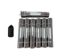 FashionCha Tubos de Chimenea para Estufa de Camping de 2,36 Pulgadas de Diámetro para Barbacoa Al Aire Libre.