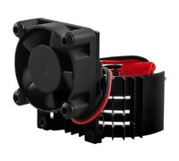 FashionCha Ventilador de Refrigeración Motor RC Enfriador Disipador Aleación Aluminio Eficiente Instalación Conveniente Adecuado para Coches RC Prá, Negro