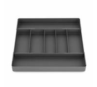 Fashiondezhao Organizador Cajón Expandible Plástico, Base Antislizan, Inserto para Cubiertos, Distribución Espacios, Para Hogares, Negro, style to 4
