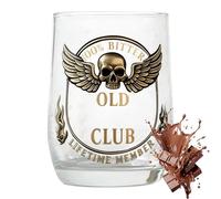 Fashioned Glasses - Thick Skull Theme Cup, Retro Drinking Glasses, for Men Women Lovers Bourbon Cocktails Birthdays Home Bar Shop, Kitchen, 3.15 * 3.15 * 3.54in