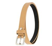FASHIONGEN - Cinturón de 2 cm cuero italiano genuino para las mujeres, LINDA - Beige, 115