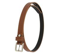 FASHIONGEN - Cinturón de 2 cm cuero italiano genuino para las mujeres, LINDA - Marrón Claro, 95