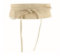 FASHIONGEN - Cinturón de Mujer Obi Ancha de Cuero sintética, para Vestido, MICA - Beige curtido, 3XL