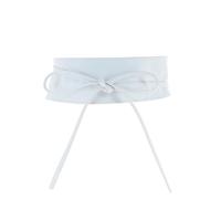 FASHIONGEN - Cinturón Obi de cuero, Cuero Vacuno Plena Flor, para las mujeres, cinturón de vestido, CASSIANE - Blanco, 2XL