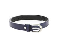 FASHIONGEN - Cinturón para mujer en cuero italiano, LUNA, Fabricado en Francia - Azul marino, 110