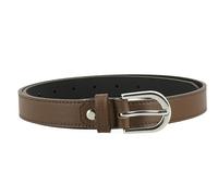 FASHIONGEN - Cinturón para mujer en cuero italiano, LUNA, Fabricado en Francia - Marrón, 115